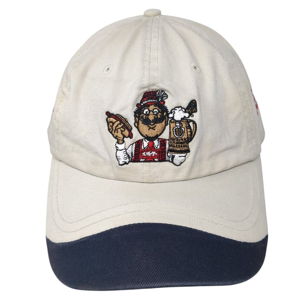 Bierstube 19th Hole U.S. Flag Slideback Baseball Cap Beige One Size White Bear